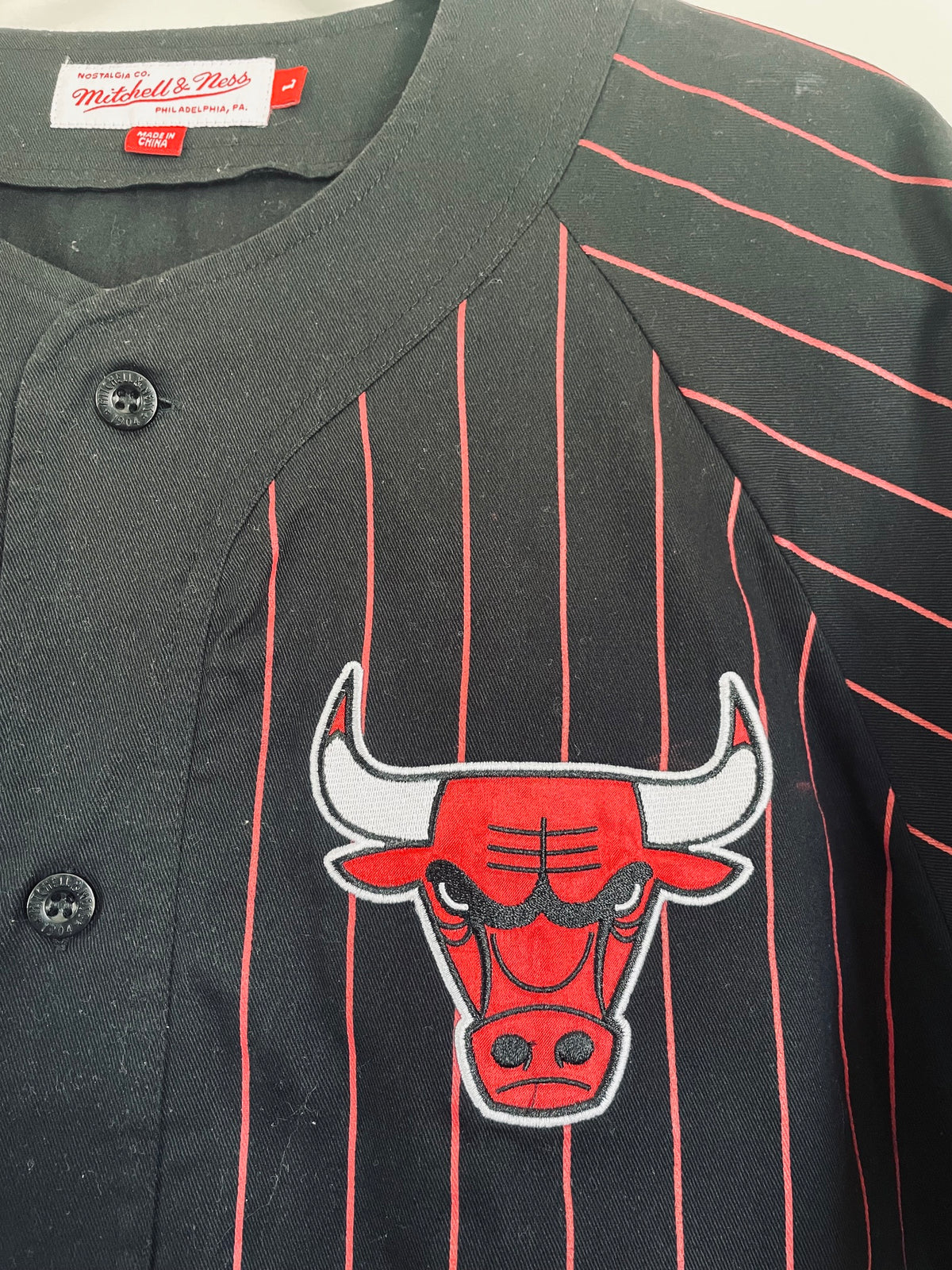 Chicago Bulls Striped Button Down Shirt